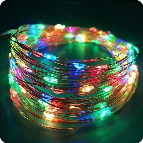 Noël LED fil de cuivre Arbre en Rotin Lumière chaîne de pétard guirlande Lumineuse Extérieure Imperméable à l'eau de la Décoration de la cascade de lumière de Couleur de 2 mètres 20 lampes¿Quatre co