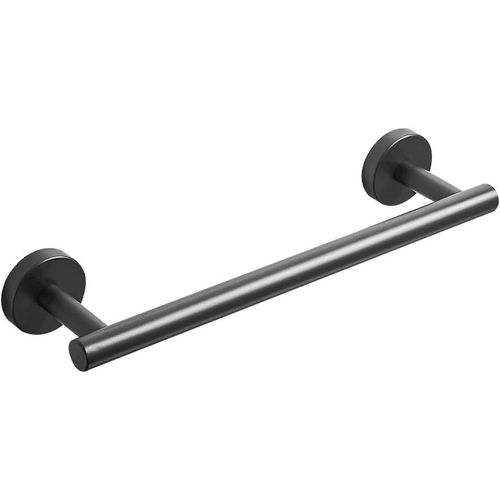 Porte-serviettes noir mat, porte-serviettes en acier inoxydable, porte-serviettes de salle de bain, organisateur, anneau porte-serviettes (30 cm)