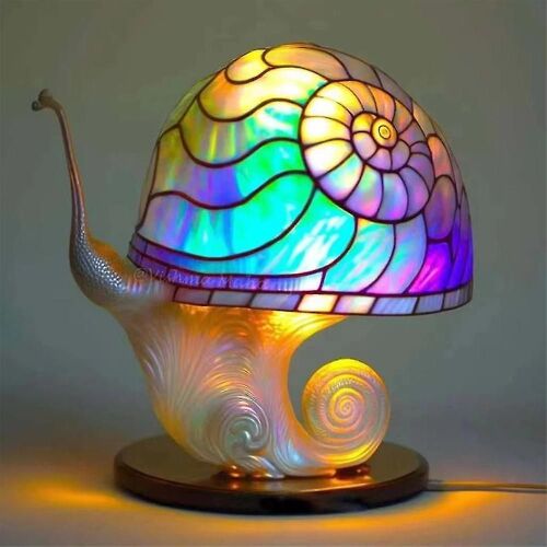 Lampe De Table En Verre Teinté Coloré, Série De Plantes, Veilleuse Créative Pour Chambre À Coucher