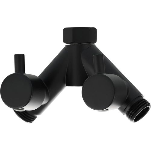Vanne de dérivation de douche en laiton avec distributeur en Y - 1/2" pour flexible et pommeau de douche - Noir
