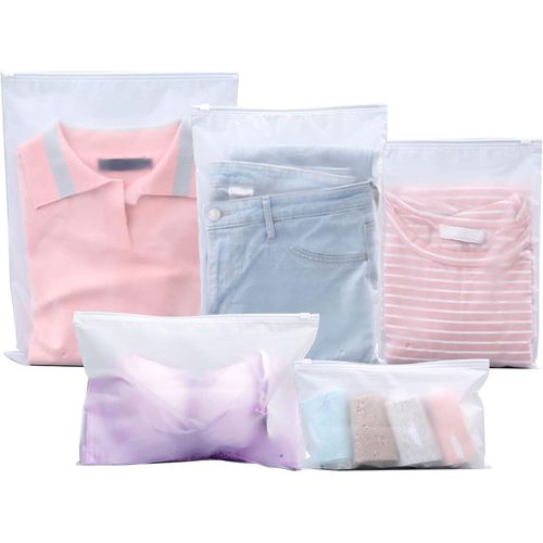 30 Pièces Sacs De Rangement De Voyage, Sac Zipper Organisateur De Bagages Seal Pochette Etanches Plastique Transparent Dépoli Sac à Vêtements pour Cosmétique Chaussures Costume