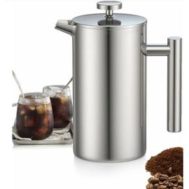 Cafetière À Piston En Acier Inoxydable 1 L, Triple Filtre, Avec Fonction Maintien Au Chaud Et Piston En Acier