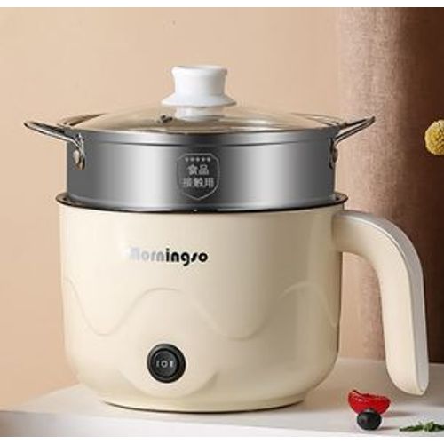 Kaki Multifonction Mini Électrique Cuiseur à Riz chauffante antiadhésive Poêle de Cuisson de la Double Couche de Vapeur