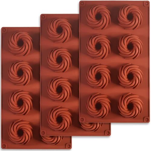 Lot De 3 Moules En Silicone Vortex Pour Faire Du Chocolat, Des Bonbons, Du Pudding, Des Biscuits