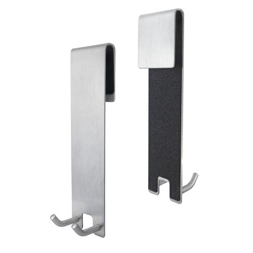 crochets pour cabine de douche - Sans perçage - Intérieur rembourré - Inox - Pour fenêtres de 6 à 12 mm d'épaisseur