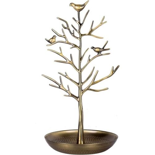 Présentoir À Bijoux, Porte-Boucles D'oreilles, Présentoir À Bagues, Oiseaux, Arbre, Organisateur De Colliers (Ancien Cyan)