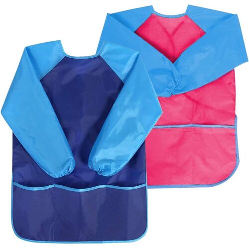 Les enfants de Peinture, un Tablier, un 2 Pièces de, Enfants de Blouse pour les 8 à 10 ans, les Enfants Métier Tablier avec Manches longues et de 3 Poches, les Enfants Tissu Tablier de Peinture pour l'École, l'Art de la Peinture et de Cuisine