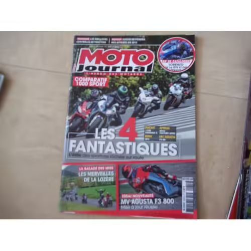 Moto Journal 2055 De 2013 Mv Agusta F3 800,Aprilia Rsv4 Factory Aprc,Bmw Hp4,Ducati 1199 Panigale S,Mv Agusta F4 Rr,Kawasaki Z 800,Triumph Tiger 800,Suzuki Dr 650,