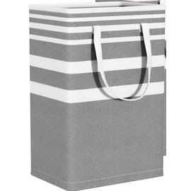 Grand panier à linge, imperméable et autoportant, pliable et haut avec poignées allongées pour vêtements et jouets (gris dégradé, 75 L)