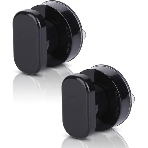 (Noir) Poignée De Porte À Ventouse : 2 Pièces, Poignées À Ventouse Pour Baie Vitrée Avec Ventouse Puissante, Adaptées Aux Armoires