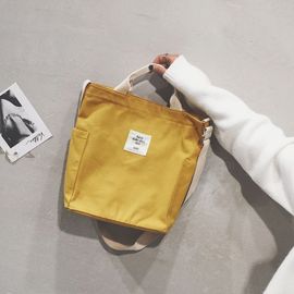 Sac en toile coréen pour femme, sacoche à bandoulière, sac portable en toile