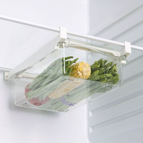1 boîte de rangement pour réfrigérateur, tiroir de congélateur de qualité alimentaire, support de rangement suspendu