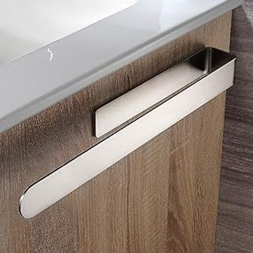 Barre porte-serviettes de salle de bain 24 cm, sans perçage, auto-adhésive, en acier inoxydable