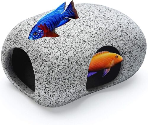 (9.5 X 7 X 5 Cm (1 Pièce)) Aquarium Les Roches Décoratives Pour Les Animaux Aquatiques De Race, De Jeu Et De Repos, Coffre-Fort Et Non Toxique Céramique Aquarium, Les Ornements, Les Petites Les Roches Décoratives Pour Betta