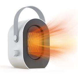 Radiateur électrique, Radiateur avec 1/2/3/6 Heures de la Minuterie, Ventilateur de Chauffage 3s Rapide Chauffage avec Thermostat Réglable, Ventilateur de Chauffage d'une Protection à Multiples
