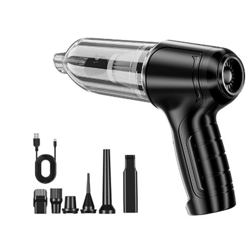 1 Mini Aspirateur À Main Noir Pour Voiture, Aspirateur Sec Et Humide