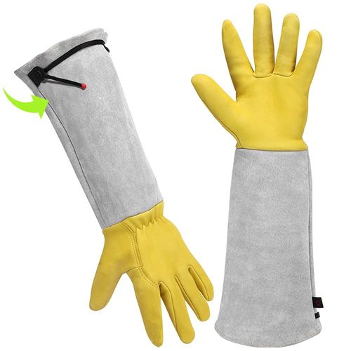 Grands gants de jardinage Gants de travail en cuir Outils de jardinage Gants résistants aux coupures Outils de jardinage Jardinage Gants de jardinage