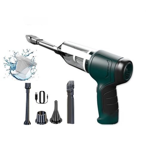 Aspirateur à main pour voiture, mini aspirateur avec fonction de soufflage et d'aspiration, vert