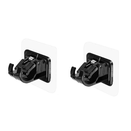 Lot de 2 supports de tringle à rideaux auto-adhésifs noirs