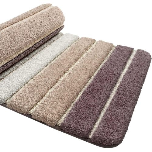 Tapis de bain antidérapant, extra doux, lavable en machine, absorbant, 40 x 60 cm, beige