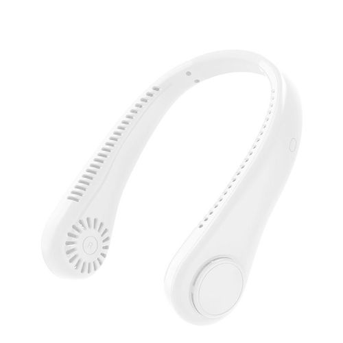 Ventilateur de cou portable et silencieux, mini ventilateur de cou portable et silencieux, ventilateur de camping sans pales, blanc