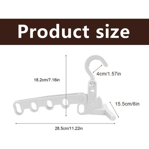 Porte-manteau mural pliable - 1 pièce ABS Porte-manteau mural pliable Porte-manteau mural pour chambre à coucher, salon, balcon, pour accrocher le séchoir, fixé au dessus