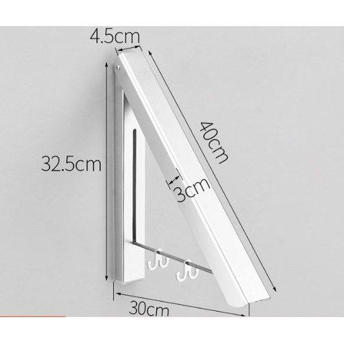 Porte-manteau mural, séchoir mural pliable, cintre rétractable, porte-manteau pliable, gain de place, séchoir invisible, porte