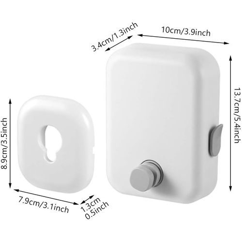 Portant À Vêtements D'intérieur Rétractable - Usage Intensif - Rétractable Et Invisible - Blanc
