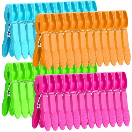 Lot de 48 pinces à linge colorées en plastique, robustes, pour le linge, petites pinces à linge, tachées à l'extérieur