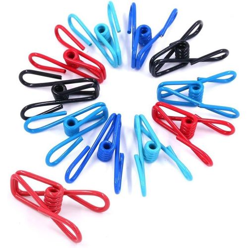 TEPPD-50 pièces universelles en Fil métal Clip Coupe-Vent Pinces à Linge Clips en métal Supports pour Bureau Vêtements bébé Diaper Chevilles en métal Clips épingles