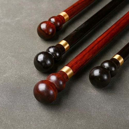 Chausse-Pied En Laiton Pur Et Palissandre 35cm + 1 Pompon Vert