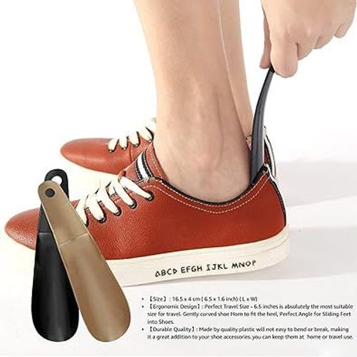 Chausse-Pied En Plastique 6,5 Pouces Noir Kaki Portable Pour Voyage