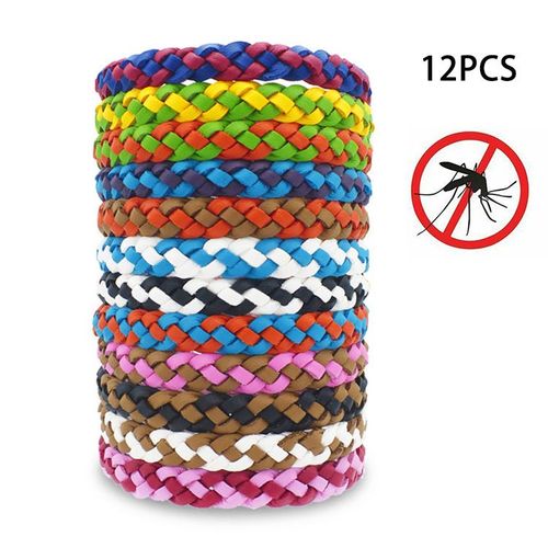 12 Anti Moustiques Bracelets 