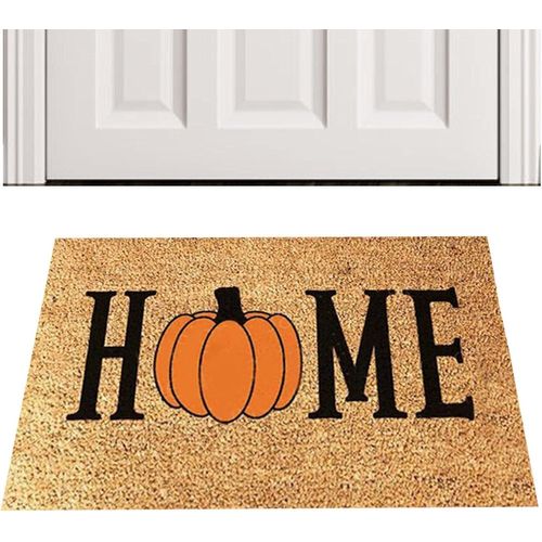 Tapis D'halloween - Paillasson Décoratif Halloween 15,7 X 23,6 Pouces, Décorations D'halloween Pour Porte Tapis Lavable À L'intérieur, Parfait Pour Les Festivités Pour L'inauguration De La Maison (La Citrouille)