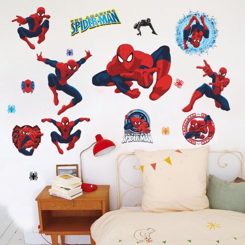 L'incroyable Ensemble D'autocollants Muraux Spiderman Pour Chambre D'enfant