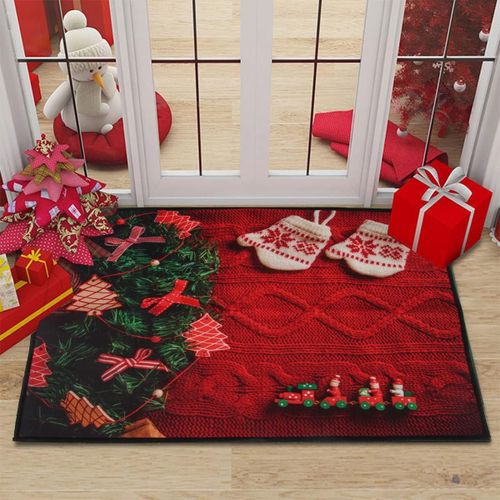 Few-Paillasson De Noel, Tapis De Sol De Noël, Tapis De Porte 40x60 Cm, Tapis Maison Entrée, Motif De Noël, Noel Decoration Interieur Pour Entrée Bain Chambre Cuisine Salon (B)