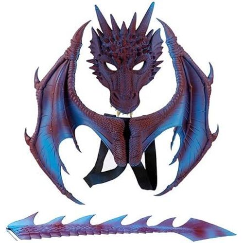 Démon Dragon Ailes Cosplay Costume Pour Halloween Mardi Gras (Violet) Pour Les Adultes Et Les Enfants
