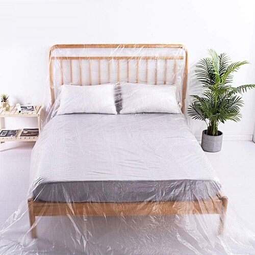 Kalanka-2 * 3m Bâche De Protection Anti-Poussière Imperméable Bâche En Plastique Transparente Épaisse Indéchirable Couverture Garde Pour Sol Meubles Matelas Sapin De Noël Déménagement Rénovation