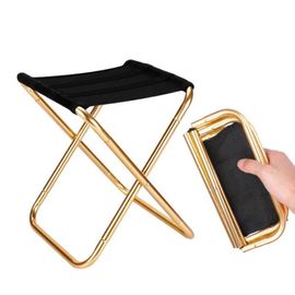 1 Pcs De L'or Rose, Portable Tabouret Pliant Extérieur Pliable En Aluminium Léger Selles