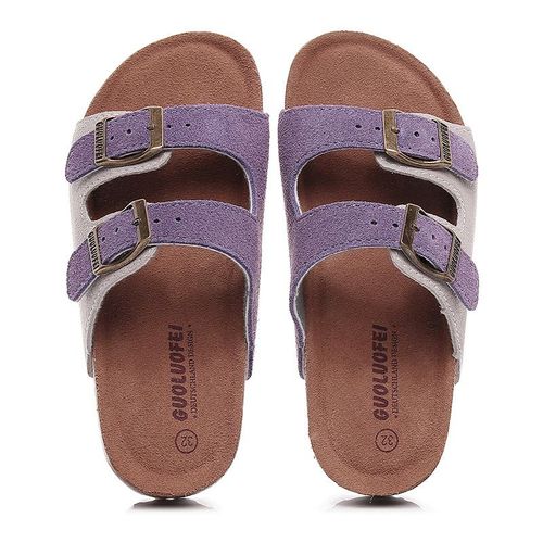 Chaussure Daim Sandale Mule Femme Plateforme Pantoufles En Liège