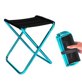 1 Pcs Bleu, Portable Tabouret Pliant Extérieur Pliable En Aluminium Léger Selles