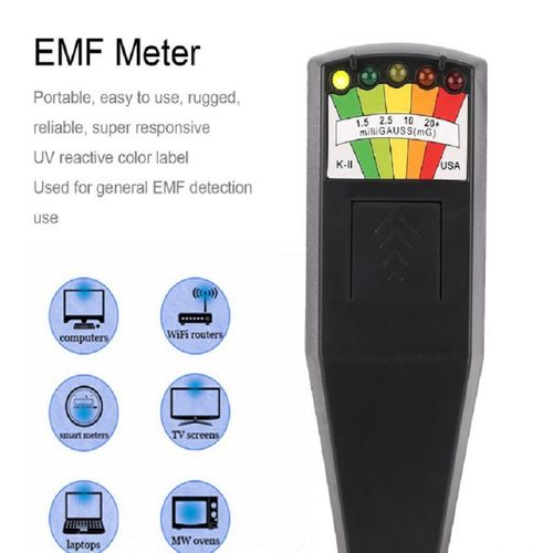 Emf Mesureur de Champ Magnétique Détecteur À Piles 9v Chasse aux Fantômes Paranormal Équipement¿noir¿
