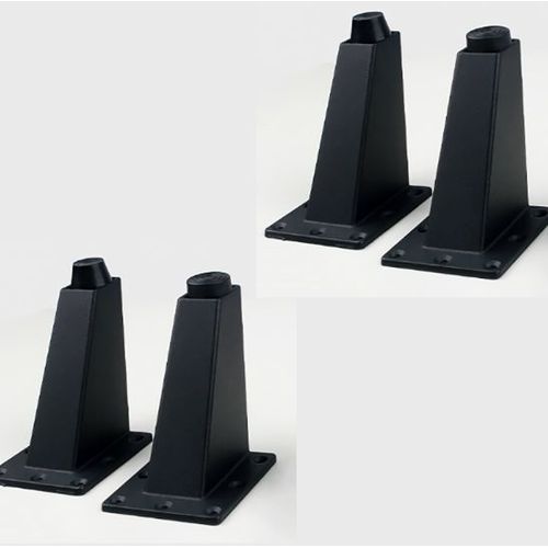 Noir Réglable Pieds De Meuble (92mm) 4pcs Plan De Travail Cuisine Bar Tv Bureau Pattes De Table En Alliage D'aluminium Meubles De Jambes Pour Le Canapé-Table Armoires Étagères Facile À Installer