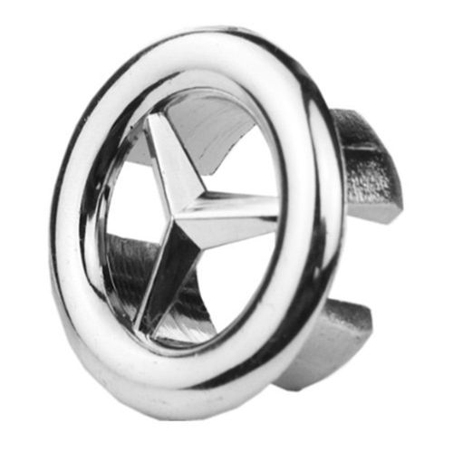 4 Pièces De Bassin De Salle De Bain En Céramique Lavabo Dépassement De Capot Chromé, Garniture, Argenté