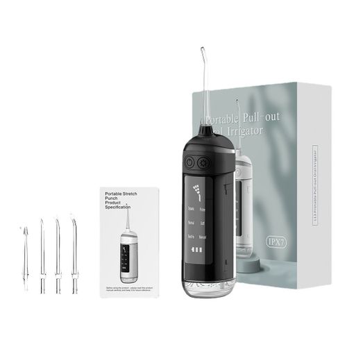 Hydropulseur Dentaire Portable - Irrigateur Buccal Professionnel, Étanchéité Ipx7, 5 Buses De Jet, 3 Modes D'intensité Différents, Capacité De 300 Ml