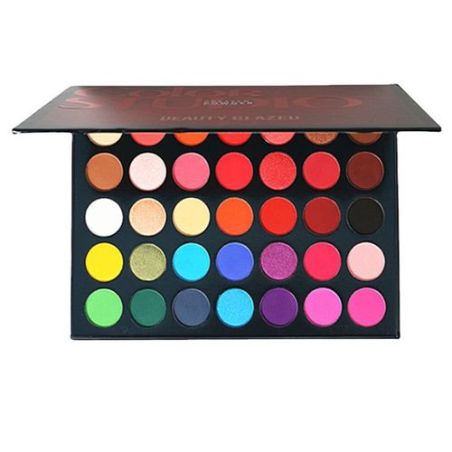 Palette De Maquillage 35 Color Studio Eye Shadow Palette, Nuances De Couleurs Parfaitement Combinables, Textures Mates, Lumineuses Et Chatoyantes, Pour Des Yeux Séduisants 