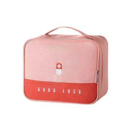 Trousse De Premiers Secours Zippée, Sac De Rangement Pour Médicaments, Sac Vide D'urgence Rose 