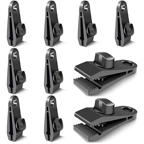 KALANKA-Lot de 10 clips pour rideau, clips pour bâches, crochets pour bâches, coupe-vent, pinces pour tentes de camping, clip accessoire de soleil coupe-vent