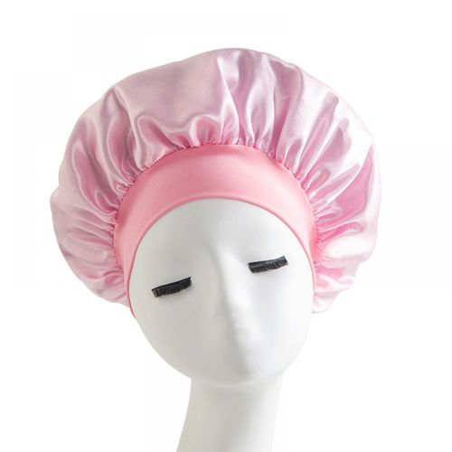 Bonnet De Nuit, Bonnet En Satin, Bonnet De Douche, Bonnet De Soins Capillaires Pour Salon De Beauté, Rose À Haute Élasticité 