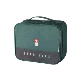Trousse De Premiers Secours Zippée, Sac De Rangement Pour Médicaments, Sac D'urgence Vert Vide 